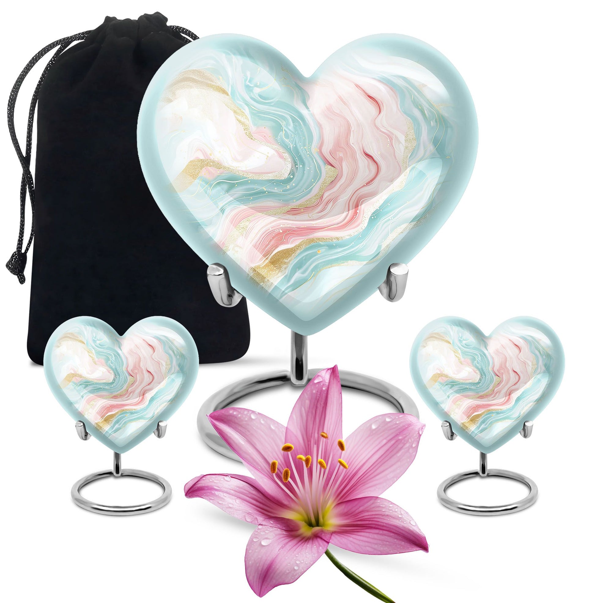 Abstract Heart Urn for cremation