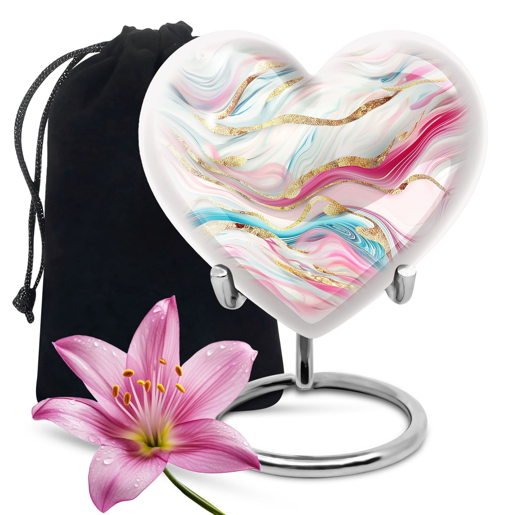 abstract heart urn