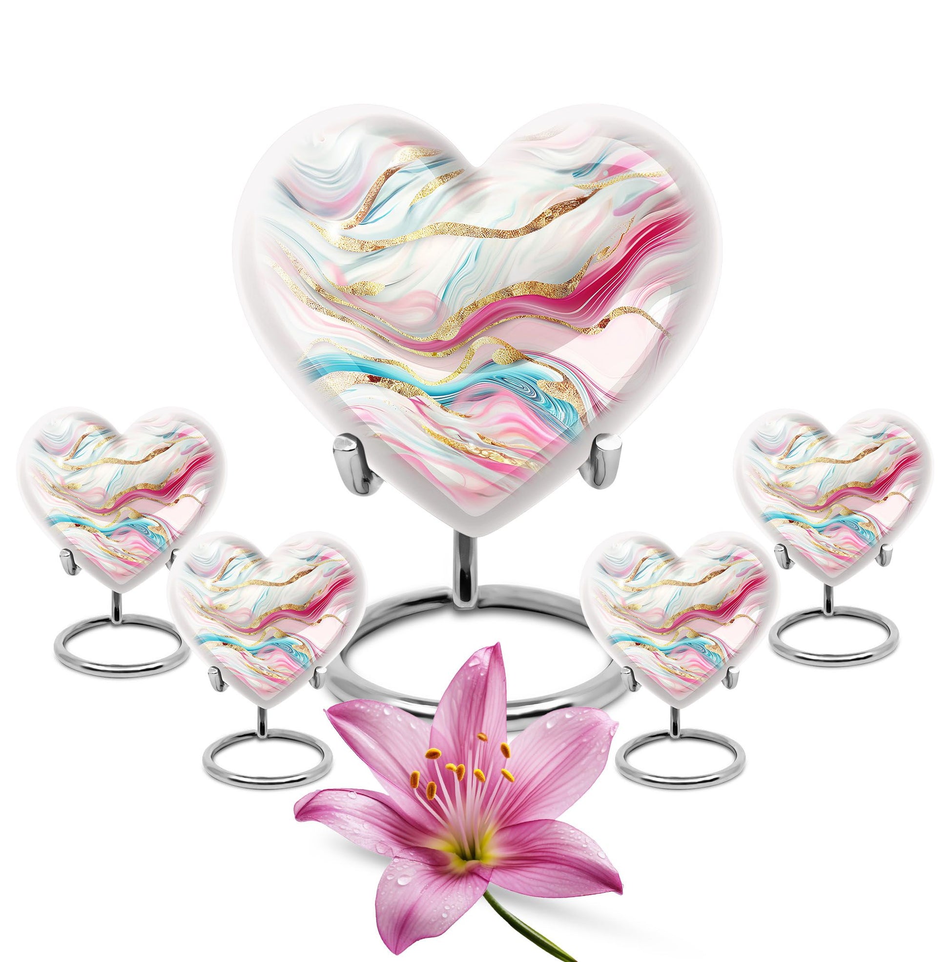 abstract heart urn