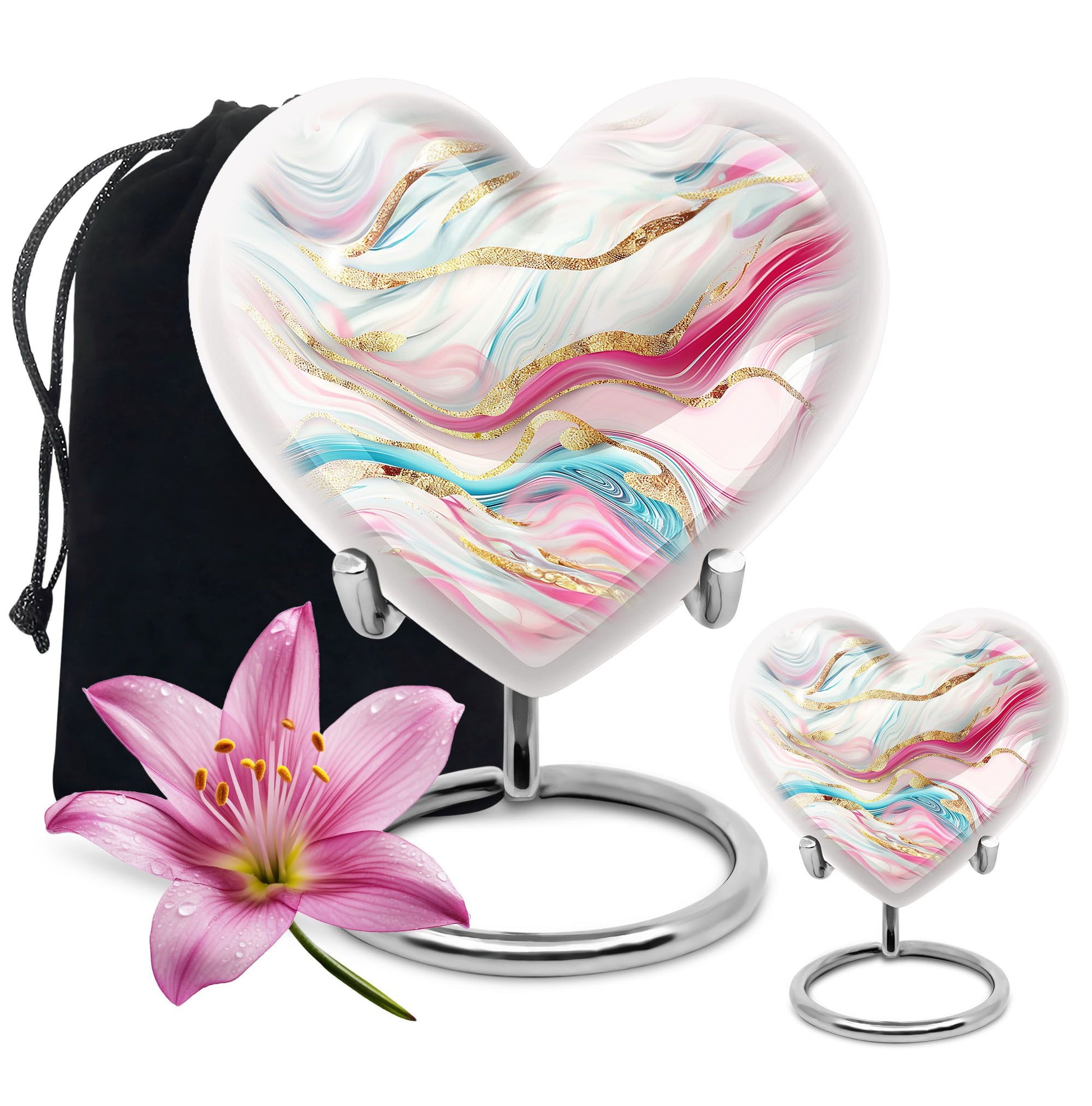 abstract heart urn