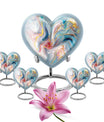 10-inch abstract heart urn for cremation ashes