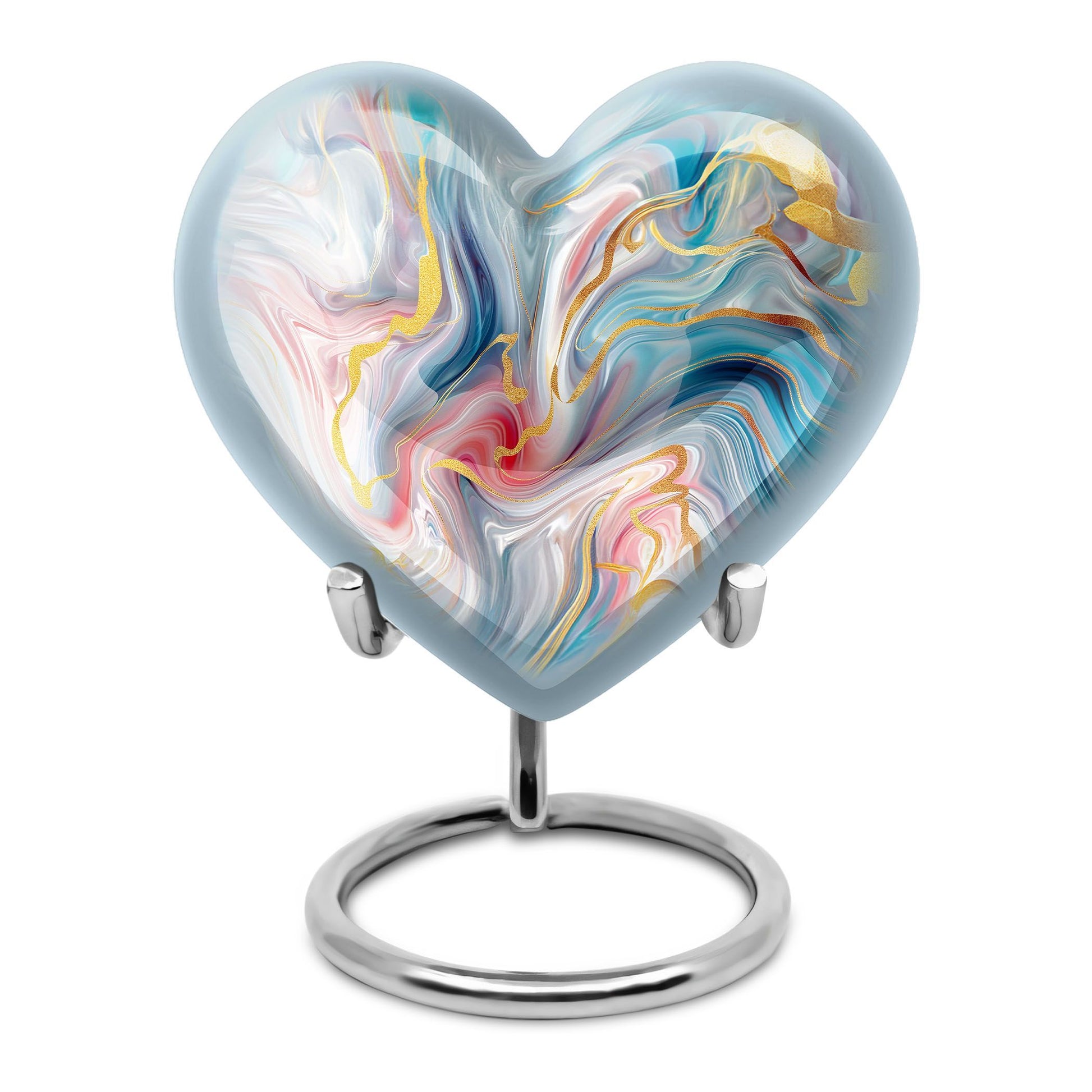 10-inch abstract heart urn for cremation ashes