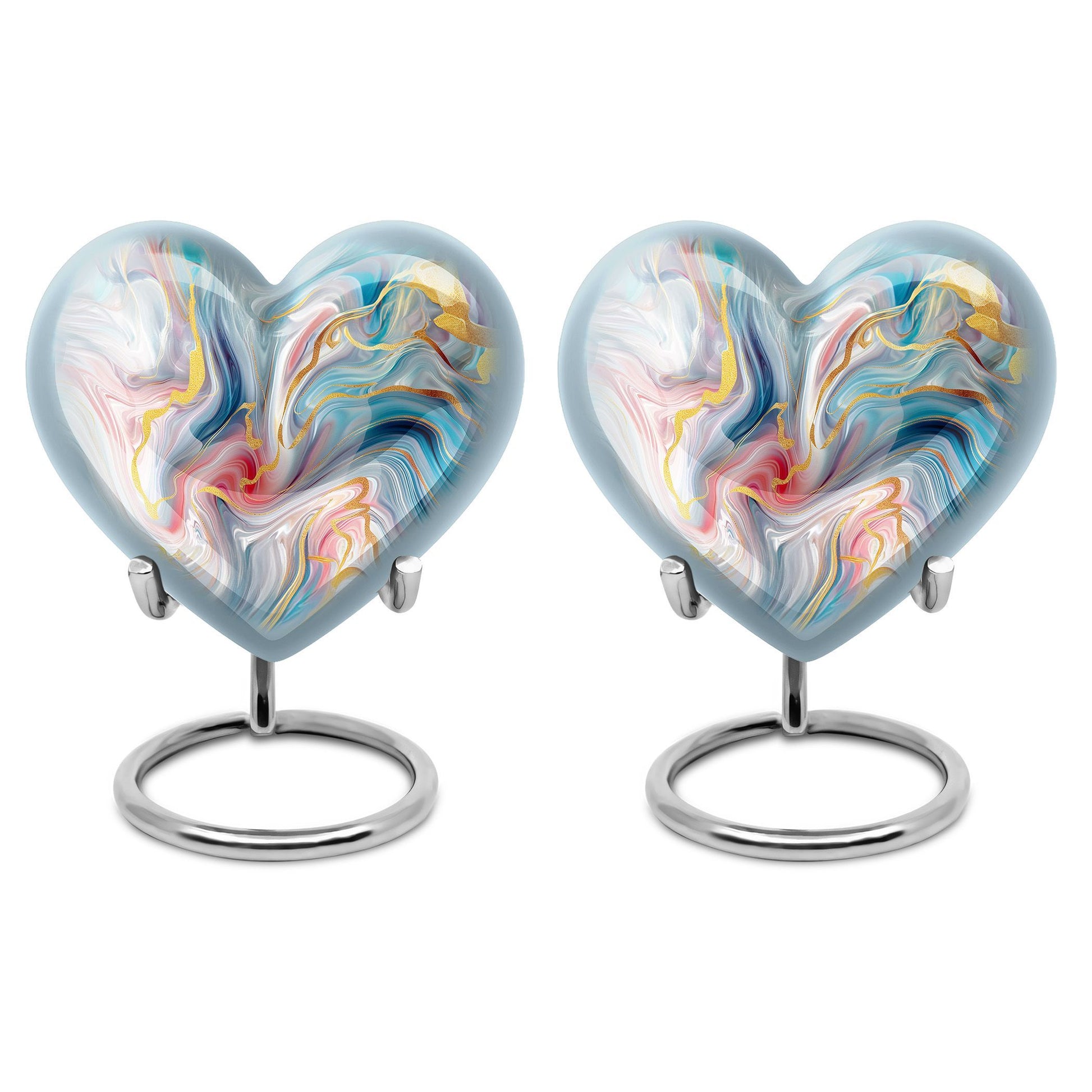 10-inch abstract heart urn for cremation ashes