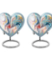 10-inch abstract heart urn for cremation ashes