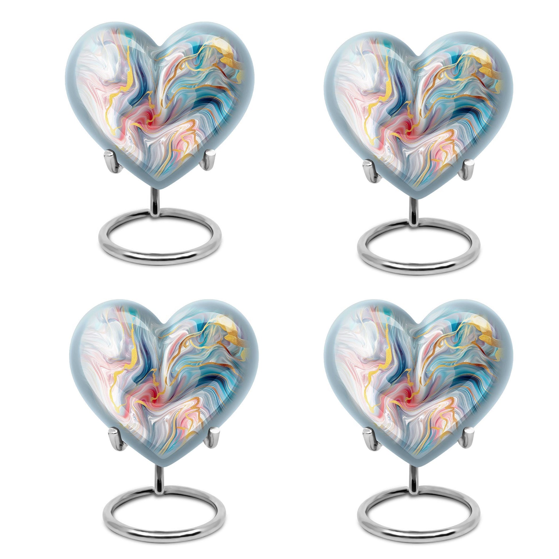 10-inch abstract heart urn for cremation ashes