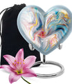 10-inch abstract heart urn for cremation ashes