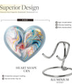 10-inch abstract heart urn for cremation ashes