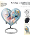 10-inch abstract heart urn for cremation ashes