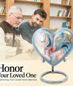 10-inch abstract heart urn for cremation ashes