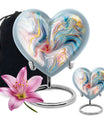 10-inch abstract heart urn for cremation ashes