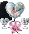 10-inch abstract heart urn for cremation ashes