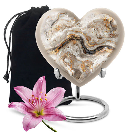 Vibrant Swirl Heart Memorial Urn for Ashes