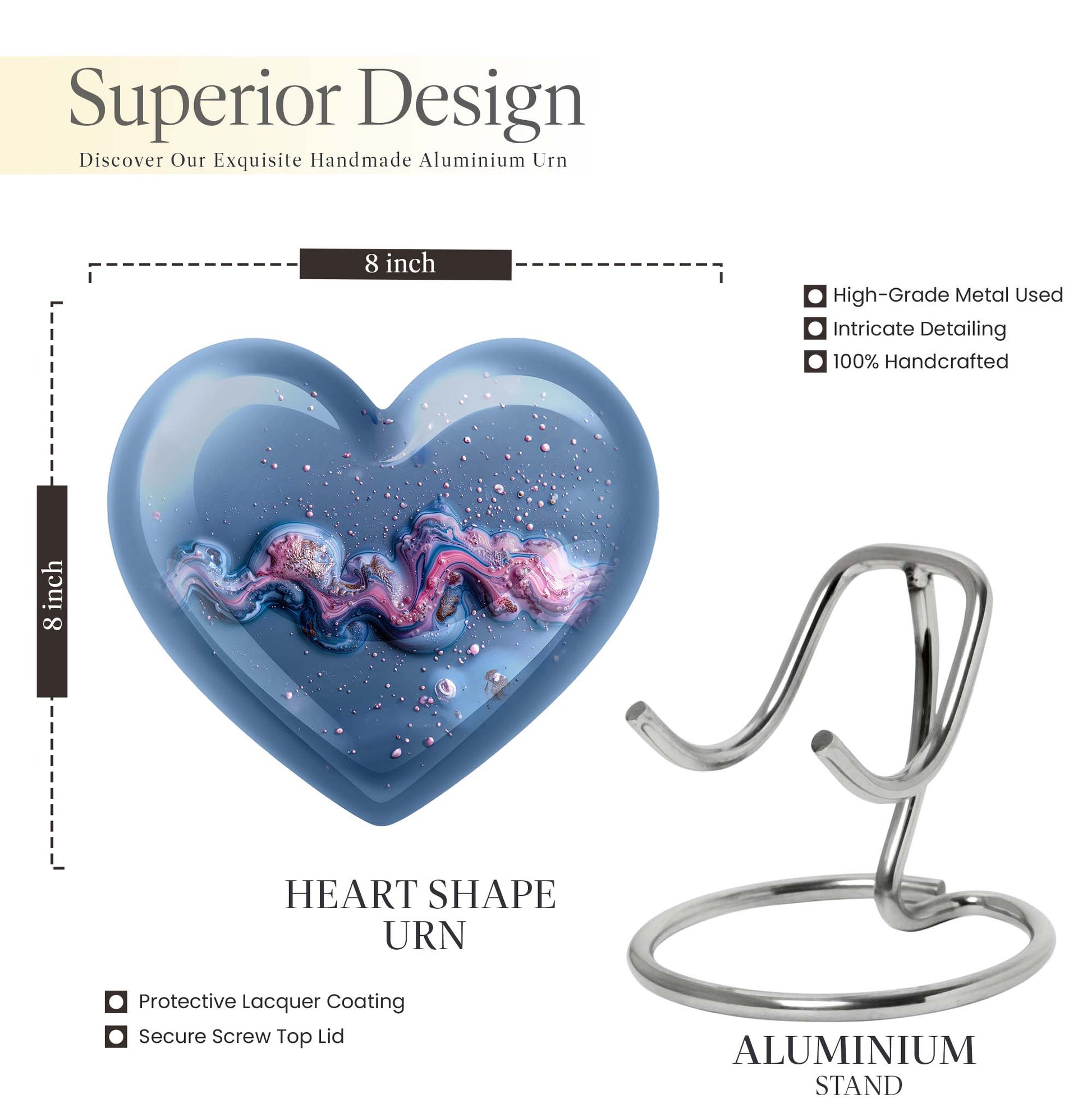 Heart-shaped Abstract Urn