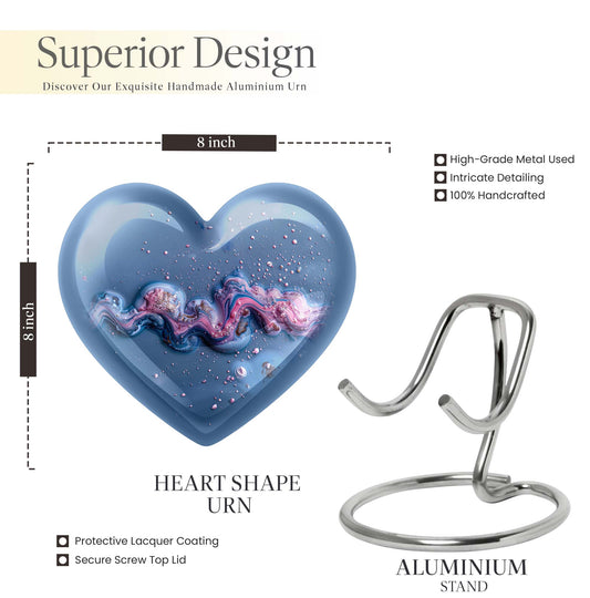 Heart-shaped Abstract Urn