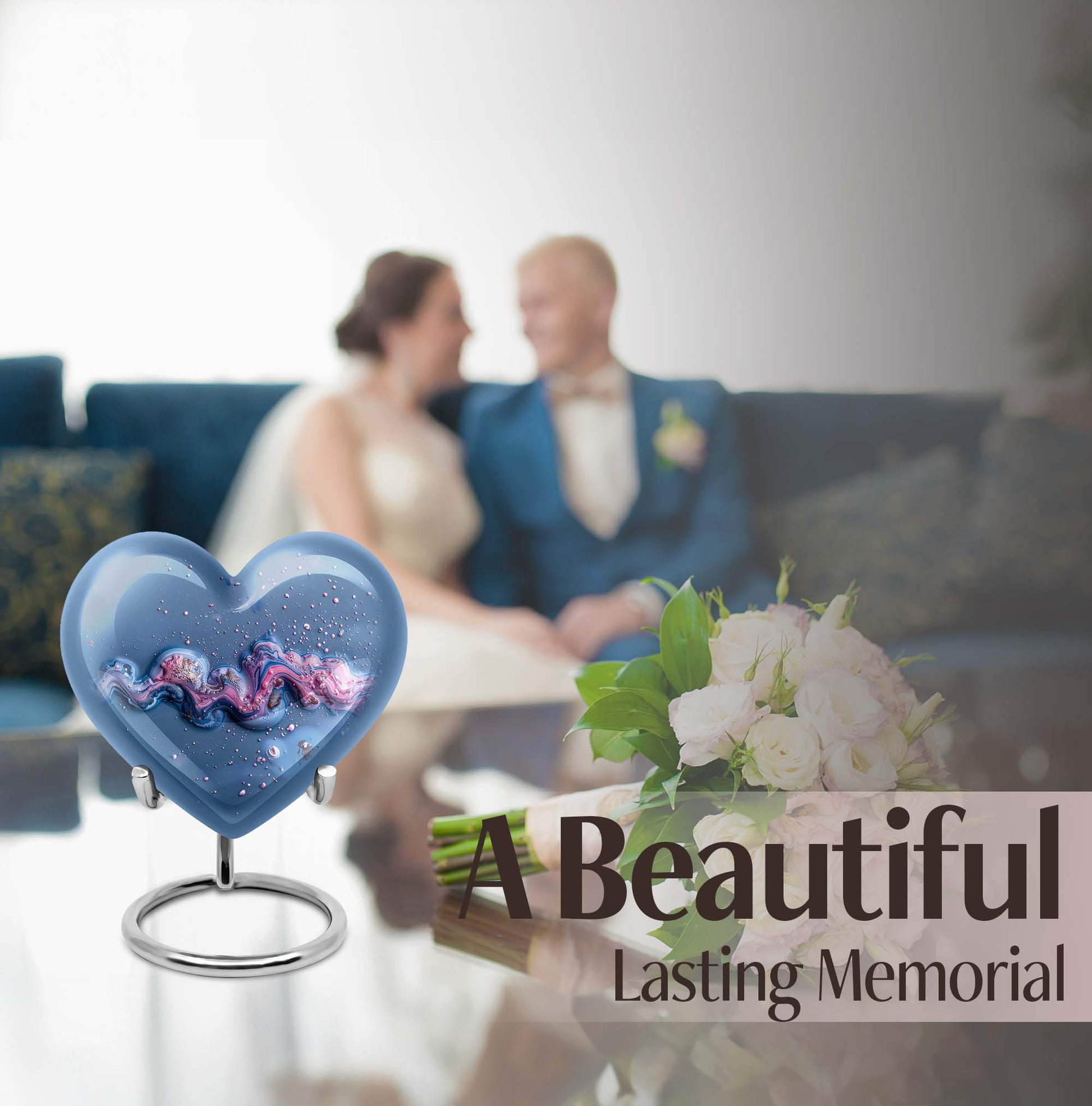 Heart-shaped Abstract Urn