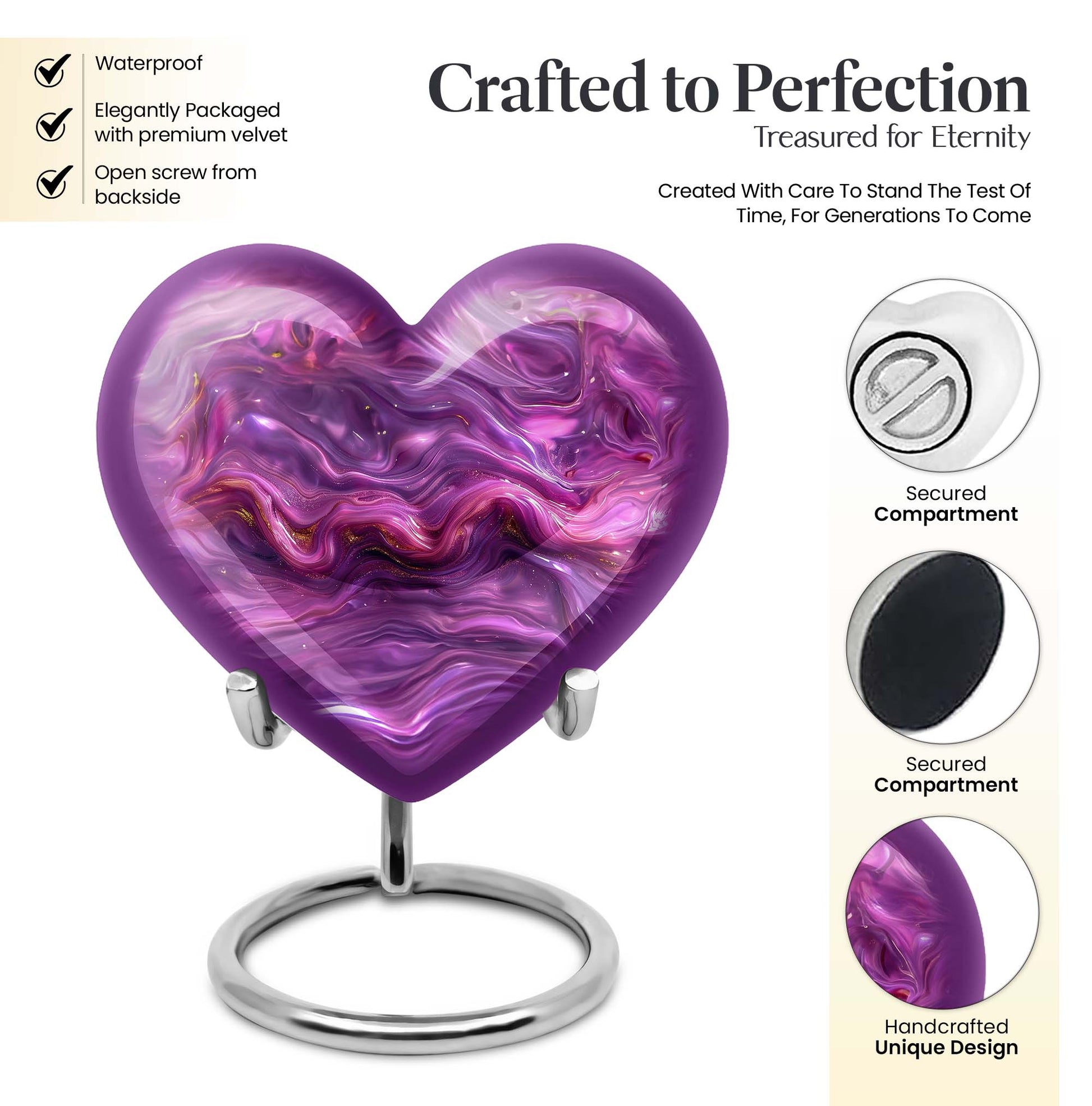 Abstract Heart Urn