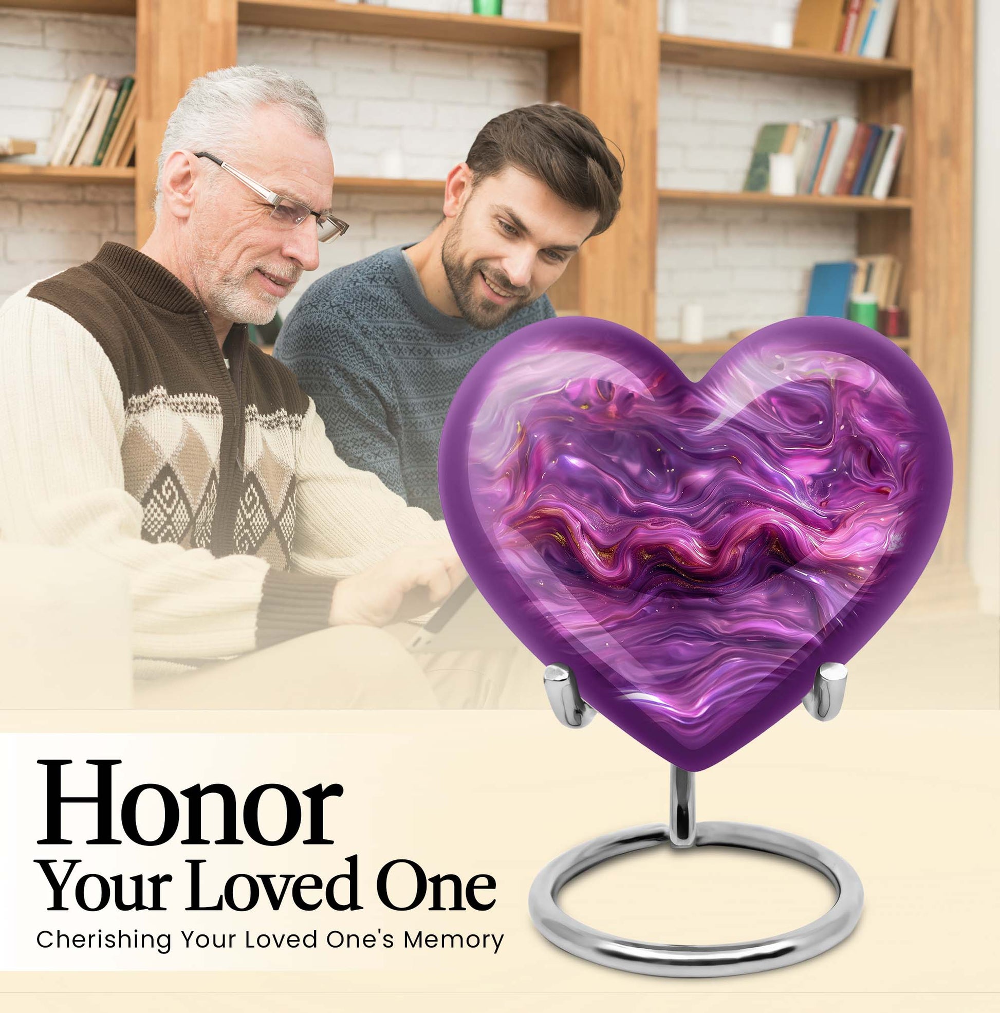 Abstract Heart Urn