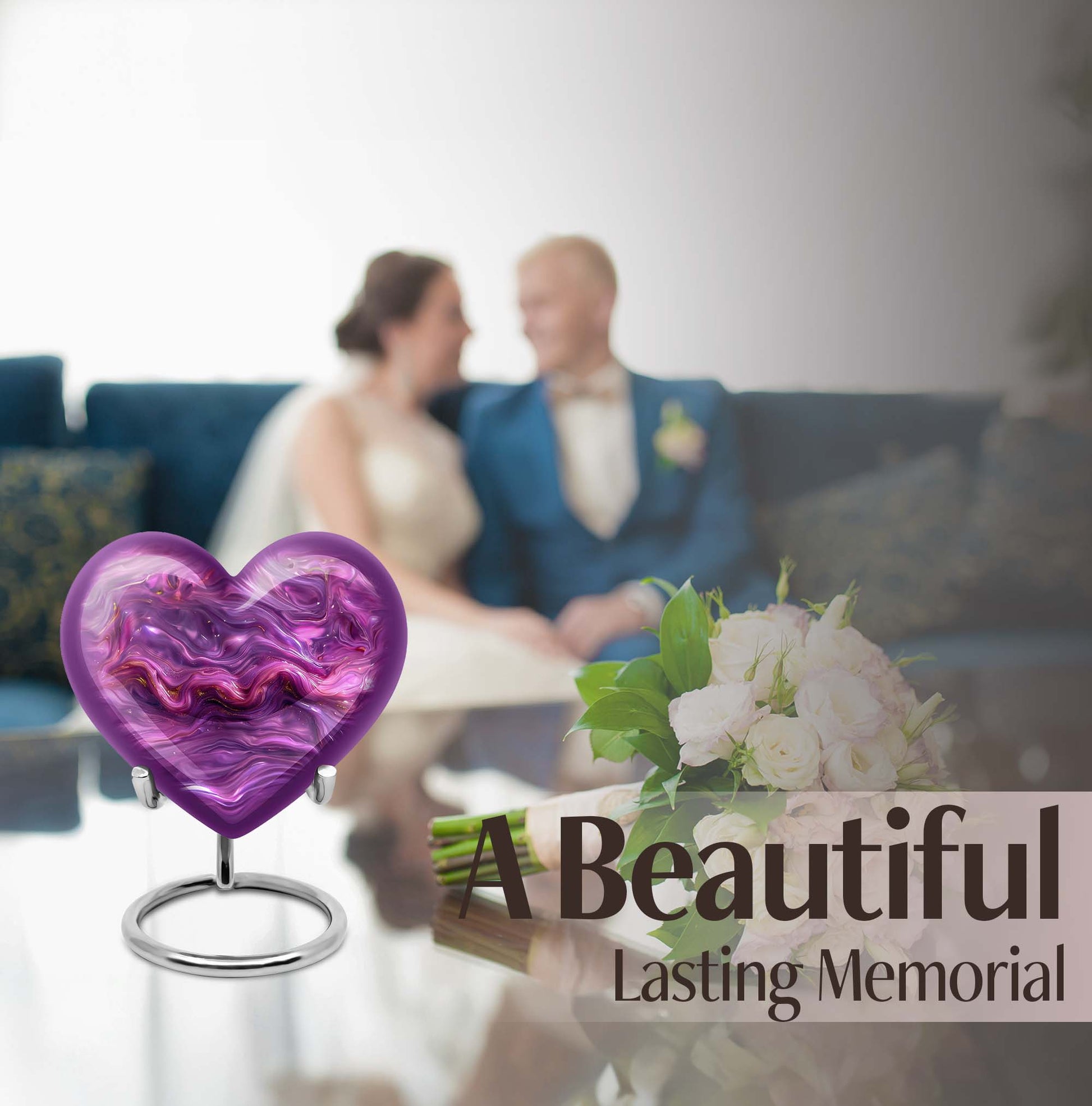 Abstract Heart Urn