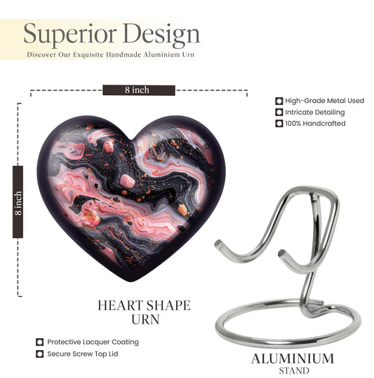 Abstract Heart Urn