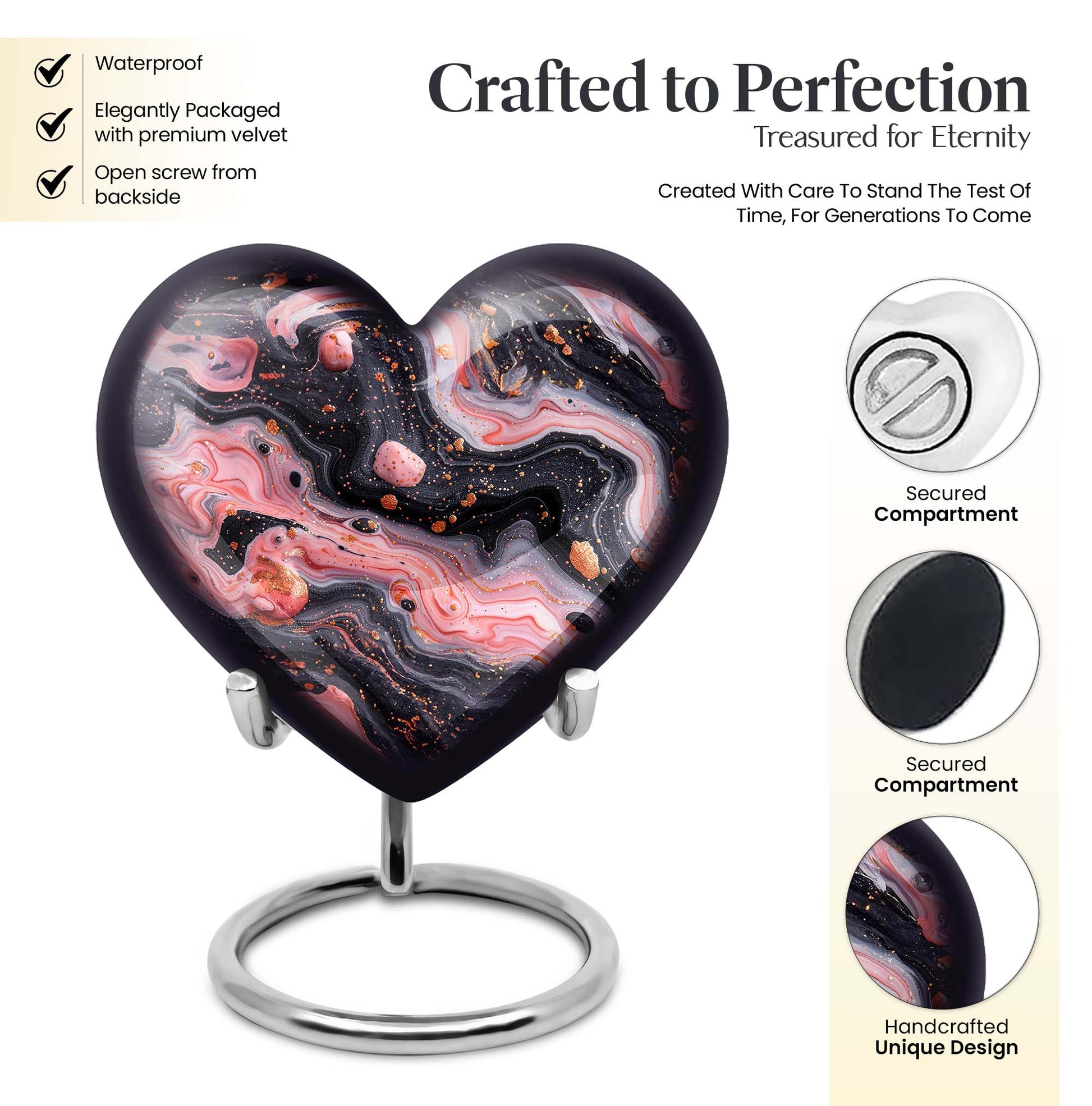 Abstract Heart Urn