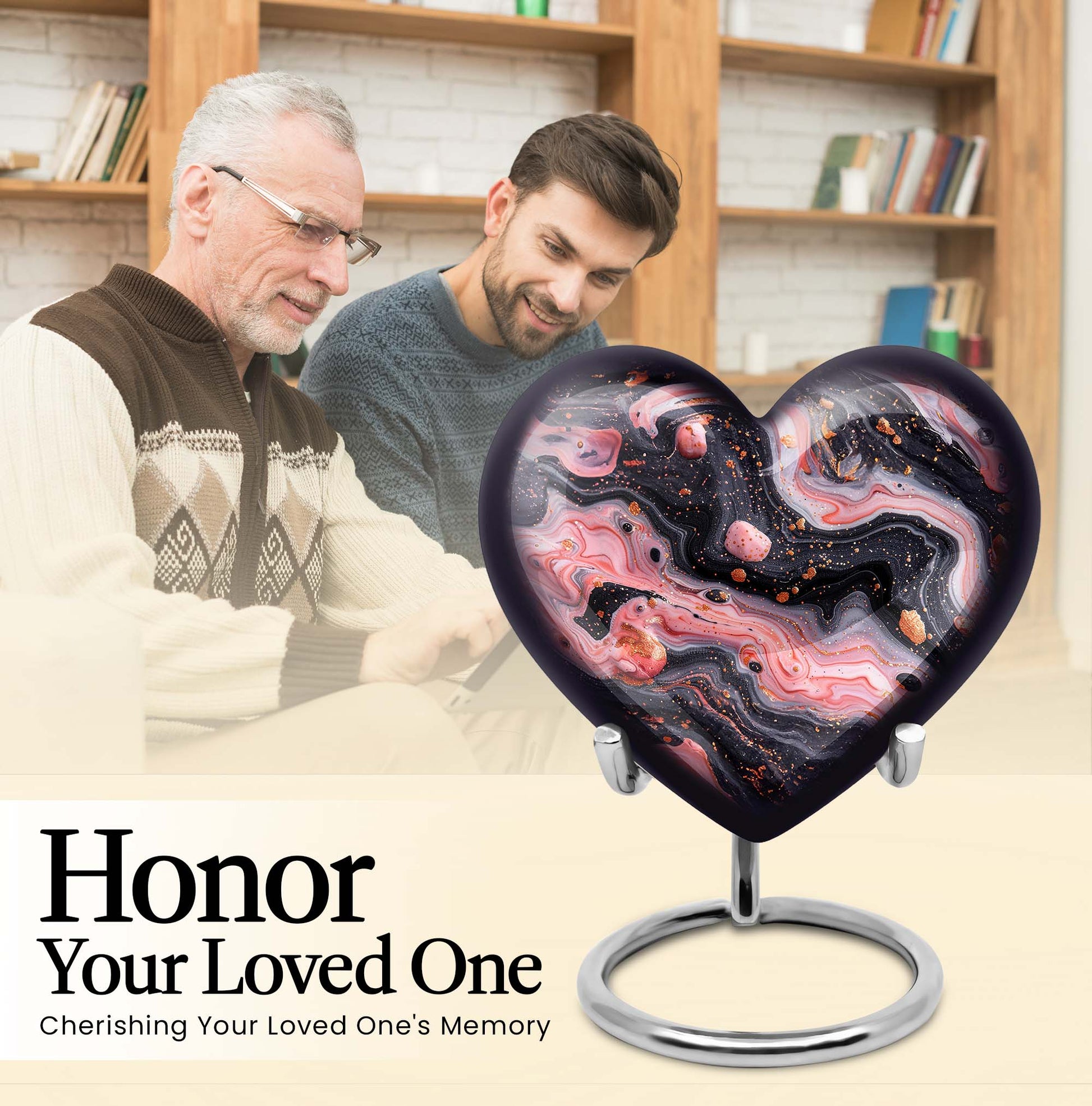 Abstract Heart Urn