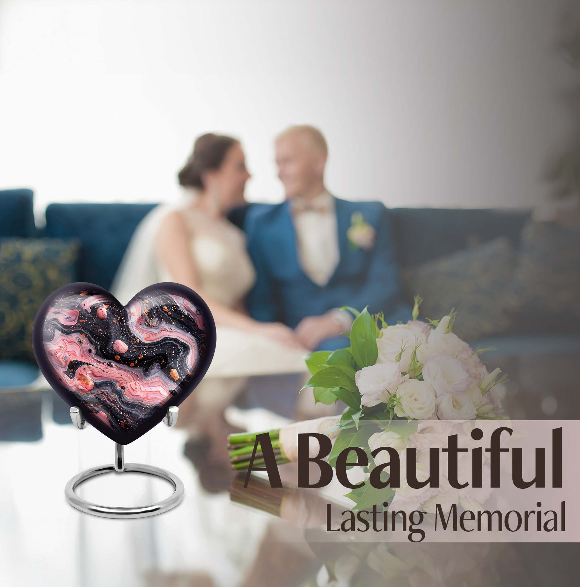 Abstract Heart Urn