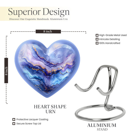 abstract heart urn