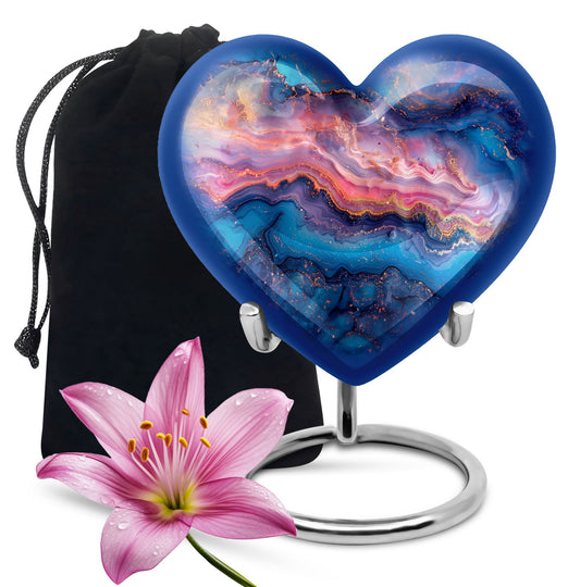 Abstract Heart Keepsake Cremation Urn