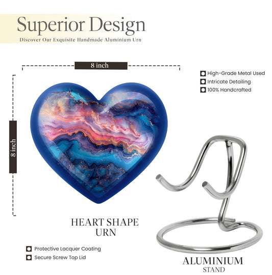 Abstract Heart Keepsake Cremation Urn