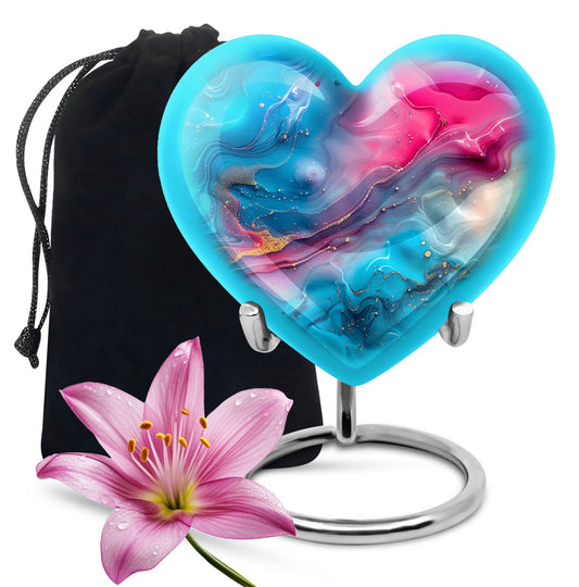 10-inch Abstract Heart Urn