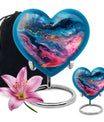 Abstract Heart Urn made of Aluminium