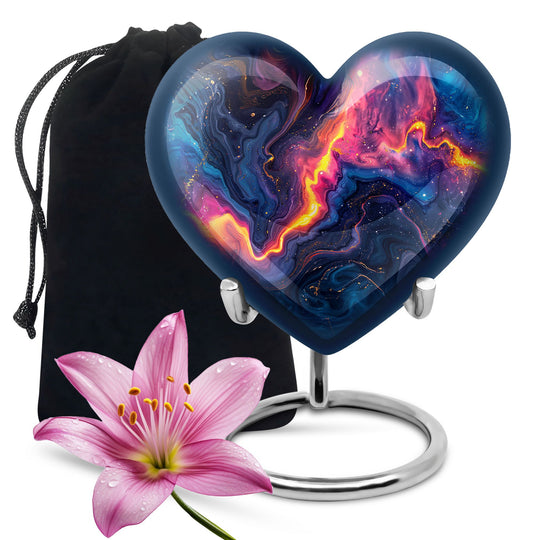 Abstract Heart-shaped 10-inch Memorial Urn