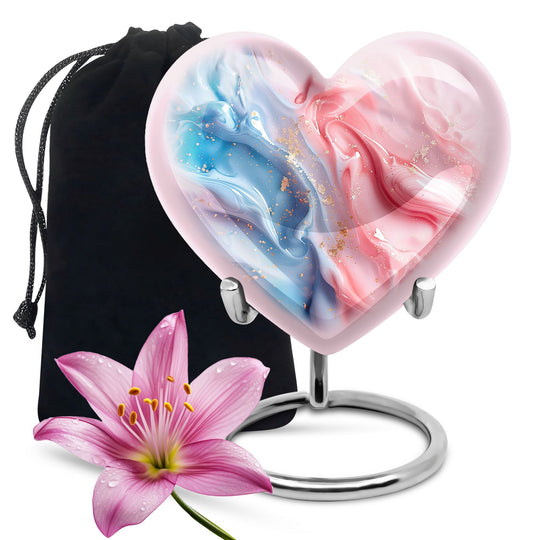 10-inch abstract heart urn for ashes