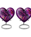 10-inch heart-shaped abstract urn made of aluminium