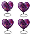 10-inch heart-shaped abstract urn made of aluminium