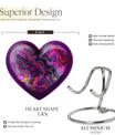 10-inch heart-shaped abstract urn made of aluminium