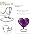 10-inch heart-shaped abstract urn made of aluminium