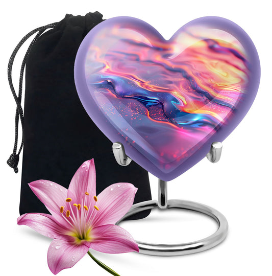 Large 10-inch Abstract Heart Urn