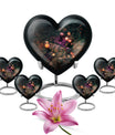 10-inch Tarot heart urn for burial funeral cremation, made of aluminum