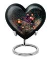 10-inch Tarot heart urn for burial funeral cremation, made of aluminum