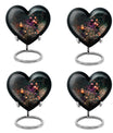 10-inch Tarot heart urn for burial funeral cremation, made of aluminum