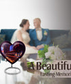 10-inch heart-shaped wine urn for adults ashes, 