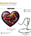 10-inch heart-shaped snake urn for adult ashes,