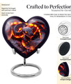 10-inch heart-shaped snake urn for adult ashes,