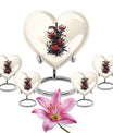 Large 10-inch heart-shaped snake urn