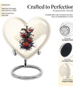 Large 10-inch heart-shaped snake urn