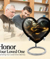 10-inch snake urn, heart-shaped memorial burial cremation urn with velvet pouch