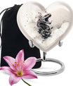 heart-shaped snake urn for adult ashes