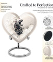 heart-shaped snake urn for adult ashes