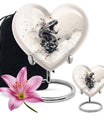 heart-shaped snake urn for adult ashes